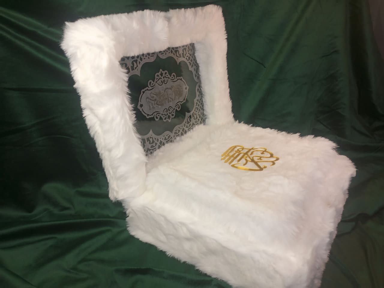 Luxury Fur-Covered Holy Quran with Golden Embossed Design