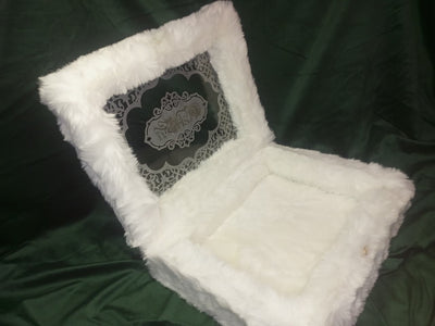 Luxury Fur-Covered Holy Quran with Golden Embossed Design